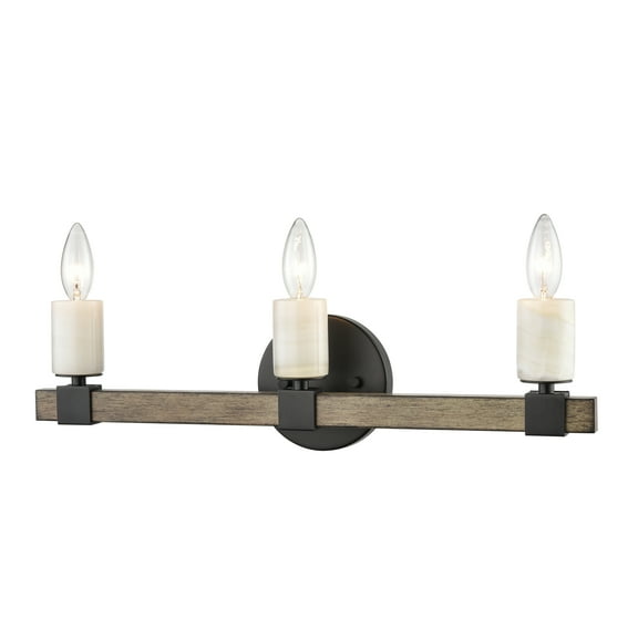 Elk Home 21-Inch Wide Stone Manor Bath Light Transitional-Matte Black