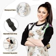 thumbnail image 2 of Cute Sika Deer and Flowers 5 Pcs Kitchen Set Heat Resistant Oven Mitts and Non-Slip Pot Holders with Adjustable Cooking Apron, 2 of 6