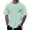 Mint Green, variant on Men‘s Raglan Sleeve Letter Print Short Sleeve Round Neck T Shirt Floral Fashion Trend Bottoming Shirt Large Shirts for Men