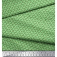 thumbnail image 2 of Soimoi Green Cotton Duck Fabric Quaterfoil Damask Decor Fabric Printed Yard 42 Inch Wide, 2 of 3