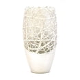 thumbnail image 2 of B2 Studio 7518-300-sh125 12 in. Hand Painted Oval Art Table Glass Vase for Flowers, Grey, 2 of 4