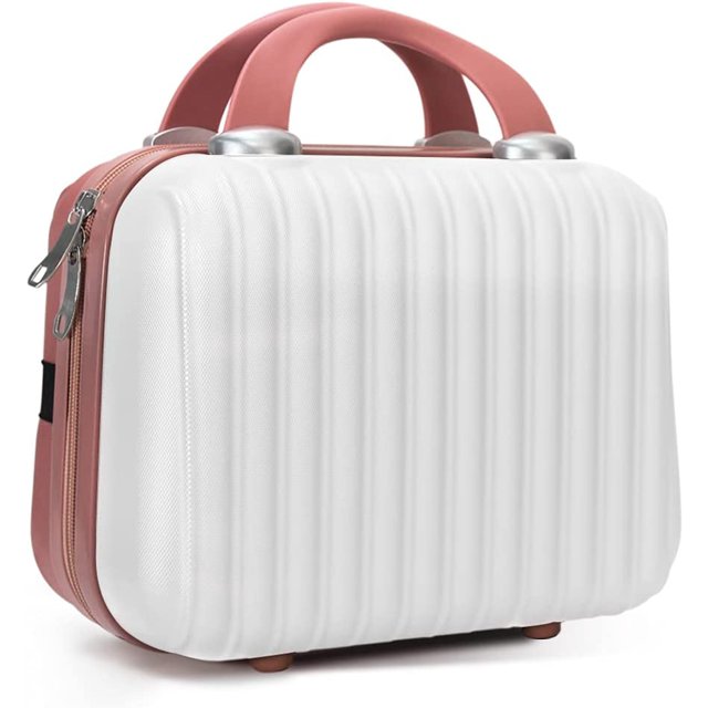 Estuche de viaje para maquillaje, bolsa organizadora de cosméticos dura, bolsa pequeña para maquillaje, caja Retro Mini Abs, Maleta de transporte para mujeres y niñas Namotu CZMR-ST93-3