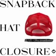 thumbnail image 5 of Funky Junque 5-Panel Structured Mesh Trucker Hat for Men and Women - Red, 5 of 5