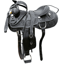 Resistance Western Horse Pleasure Saddle - Genuine Leather 15" 16" 17" 18" - Free Tack Set