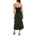 thumbnail image 2 of Onia womens  Air Smocked Linen-Blend Midi Dress, XL, Black, 2 of 3