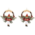 thumbnail image 2 of Guirnaldas de ramas Navidad muerta para adornos navideños de Año Nuevo (muñeco de nieve L) 2 piezas, 2 of 2