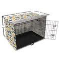 thumbnail image 6 of Nautical Dog Crate Cover, Graphical Illustration of Ornamental Bizarre Fish Silhouettes Smiling, Easy to Use Pet Kennel Cover Small Dogs Puppies Kittens, 7 Sizes, Orange Dark Teal White, by Ambesonne, 6 of 6