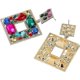 thumbnail image 3 of Rhinestone Sparkle Square Dangle Earrings For Women Crystal Geometric Drop Trendy Statement Earrings------Product code 76318, 3 of 5