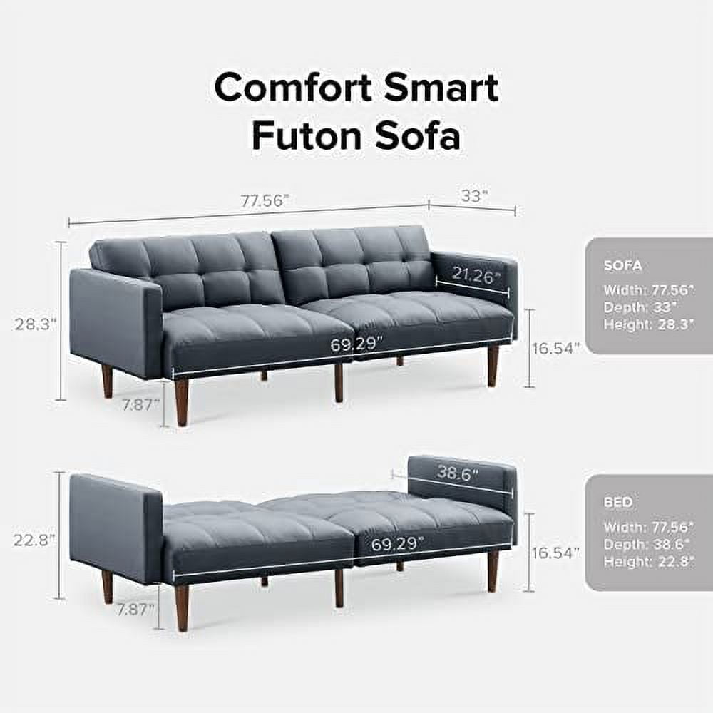 Mopio Aaron Futon Twin Size Convertible Sofa Sleeper Futon with