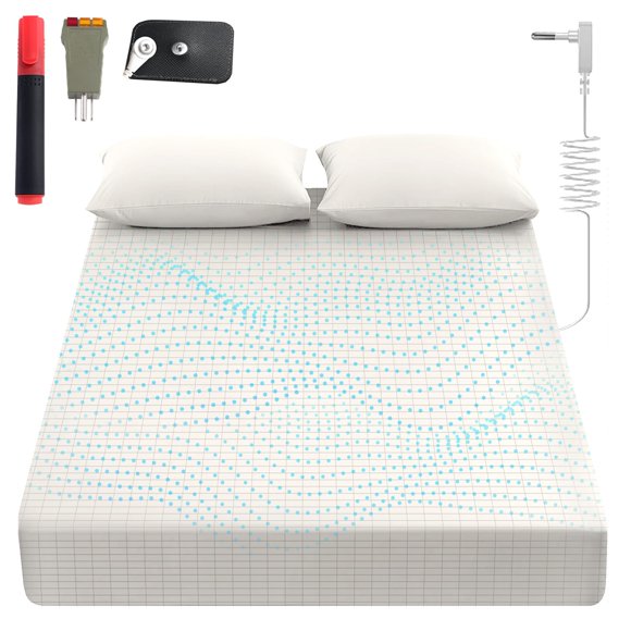 Sábana de tierra Sayorg Twin XL, 90% algodón orgánico, 10% plata