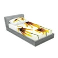 thumbnail image 2 of Ambesonne Flower Fitted Sheet & Pillow Sham Set, Daisies Garden, Twinxl, Yellow White, 2 of 2