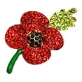 thumbnail image 2 of Broches Flores Con Clip Solapa Metal para El Día Del Recuerdo (A) Rojo, 2 of 2