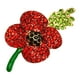 thumbnail image 2 of 30uds Broches de flores de amapola Ndcxsfigh clip de metal solapa roja para el día del recuerdo, 2 of 2