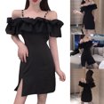 Item Type Off Shoulder Dress Material PolyesterSize M Length 70cm