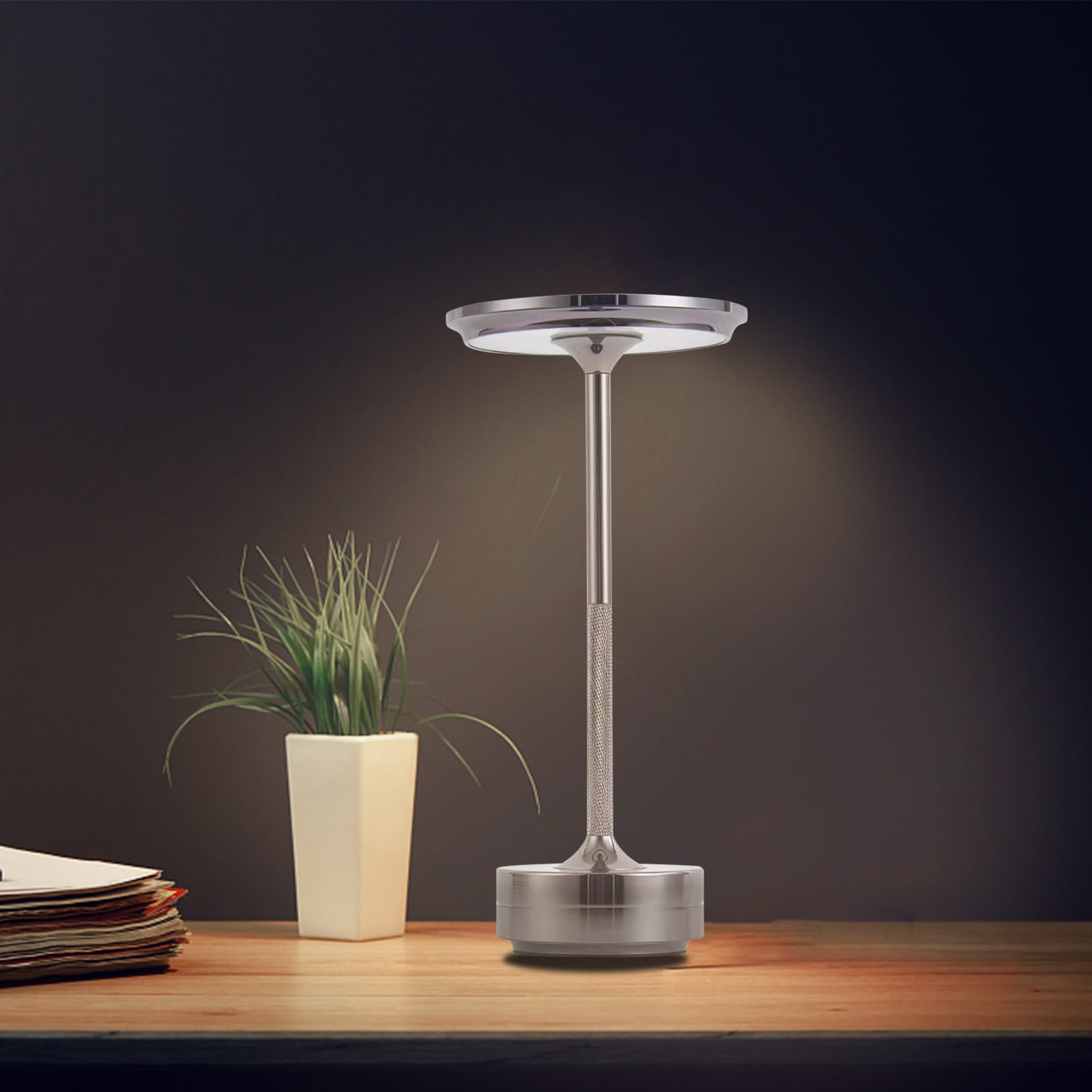 Wovilon Led Charging Desk Lamp Japanese Retro Restaurant Clear Bar Bar Night Light Dimming Atmosphere