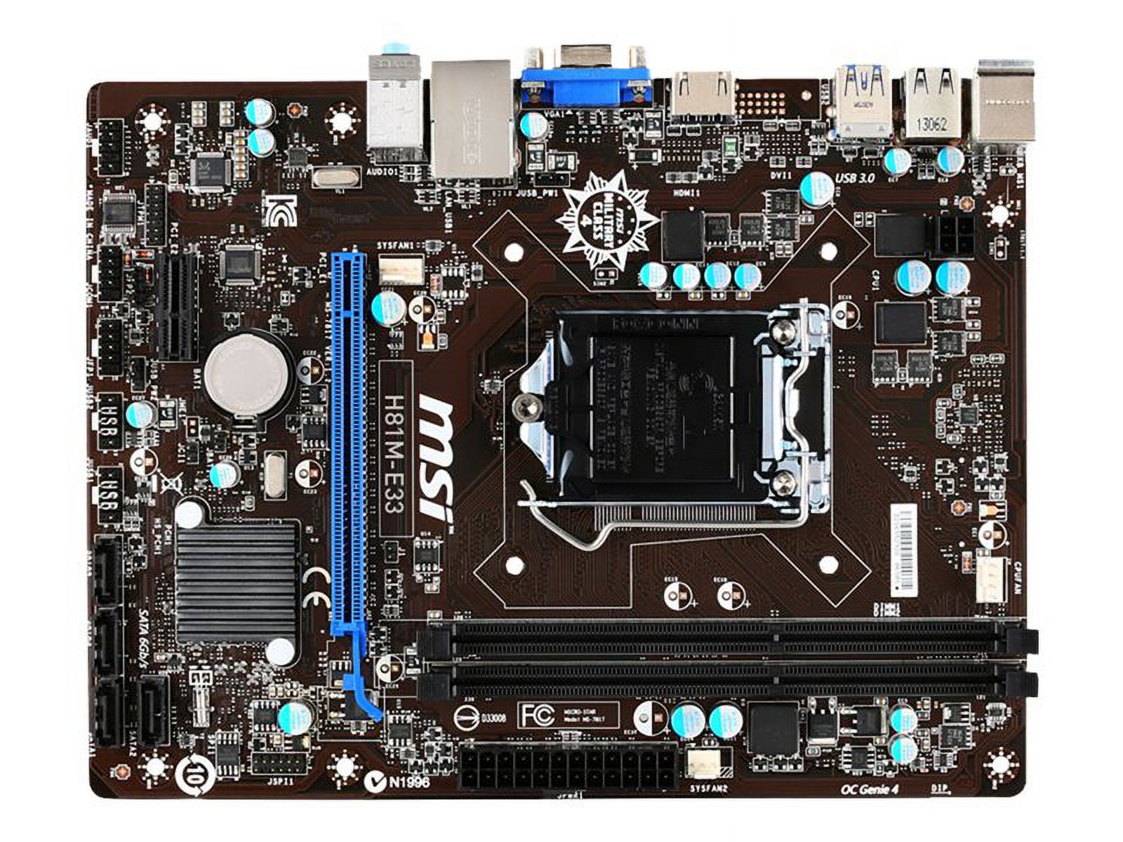 H81M-E33 H81 LGA1150 I7 MAX-32GB MATX PCIE - image 3 of 6