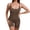 Brown, variant on Crunowin Women's Seamless Jumpsuit, Sleeveless Cross Strap Shapewear Workout Bodysuit Black M