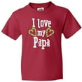 thumbnail image 3 of Inktastic I Love my Papa- hearts Youth T-Shirt, 3 of 5
