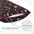 thumbnail image 3 of Daiia Lgbt Rainbow For Pride Bedding Waterproof Pillow Protector Zippered Queen – Bed Bug Proof Pillow Encasement-20"x30", 3 of 6