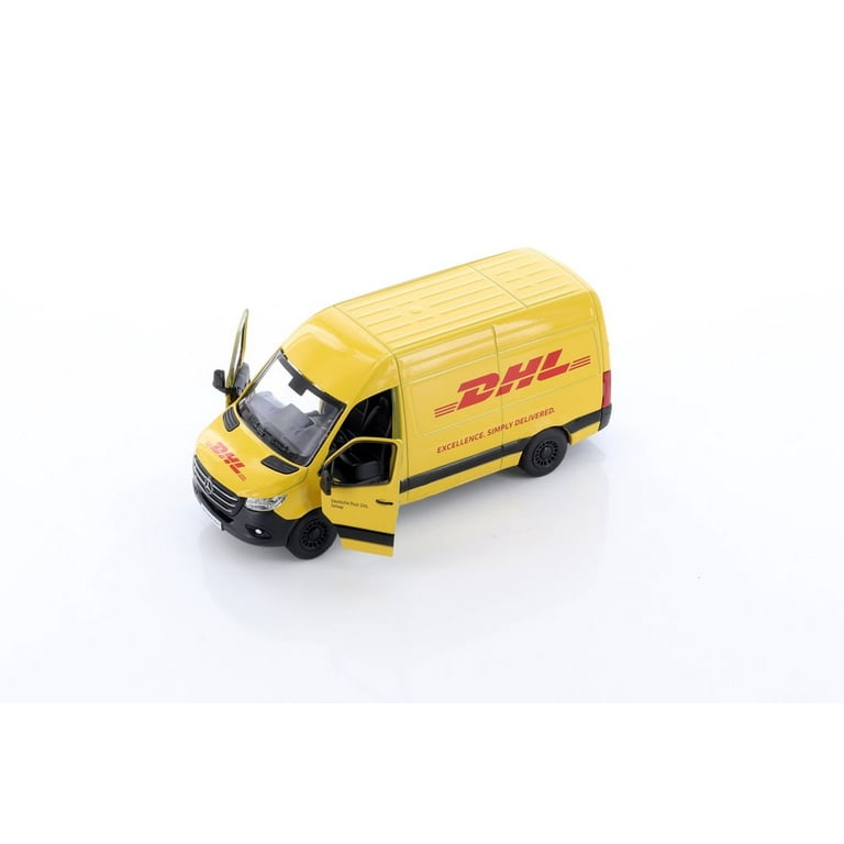 Mercedes Benz Sprinter DHL Delivery Van Yellow Kinsmart 5429D 1 48 scale Diecast Model Toy Car