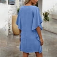 thumbnail image 5 of Swimsuit Coverup for Women V Neck Ruffled Beach Cover Ups Loose Fit Swimwear Swim Cover Up Beachwear, 5 of 6