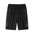thumbnail image 2 of Danhjin Black Summer Shorts for Men Casual Drawstring e Lastic Waist Sweatshorts Lightweight Stretch Swim Trunk S Outdoor Fishing Trave L Shorts, 2 of 6