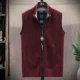 thumbnail image 2 of Ropa de hombre de cuello alto con cremallera, chaleco de negocios, suéter de punto azul sin mangas con cremallera, chaleco de cuello alto rojo para hombre, sudadera A, 2 of 5
