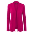 thumbnail image 1 of Made by Johnny Women's Women's Open Front Knit Cardigan XXXL MAGENTA, 1 of 6