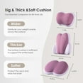 thumbnail image 5 of Florich 3 PCS Seat Cushion for Car Seat Lumbar Support Pillow Car Neck Headrest Pillows Ultrathick Memory Foam Seat Pads Pressure Relief Back Cushion for Office Chair, Purple, 5 of 10