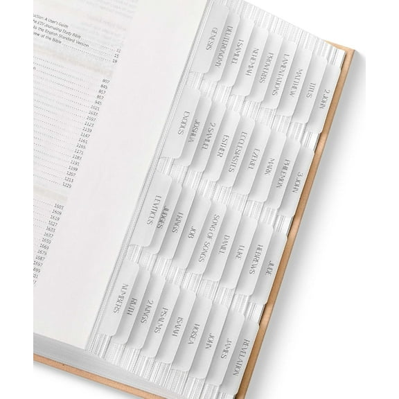 Mr. Pen- Bible Tabs, 75 Tabs, Transparent White Laminated Bible Tabs for Women and Men, Bible Tabs for Study Bible Index Tabs