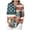 Navy, variant on vigerkar Women's Cotton and Linen Independence Day American Flag Floral Print Shirt (Navy, 5XL)