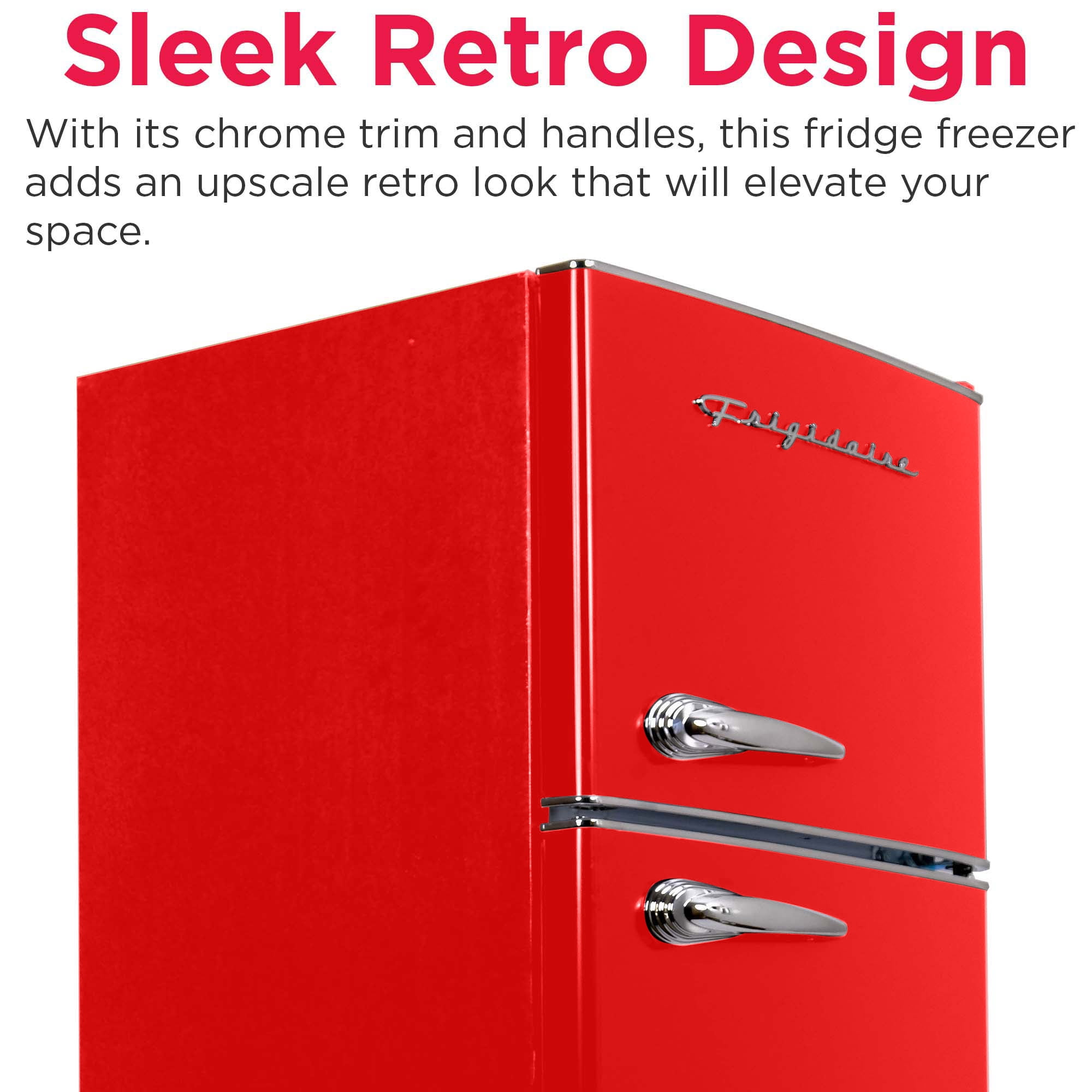 Frigidaire 7.5 Cu. ft. Retro Refrigerator, Top Mount Apartment Size Fridge, Red