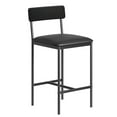 thumbnail image 1 of Ourlova Bar Stools Set of 2, Upholstered Bar Chairs with Back, 25.5 Inches Kitchen Bar Stools with Footrest, 1 of 9