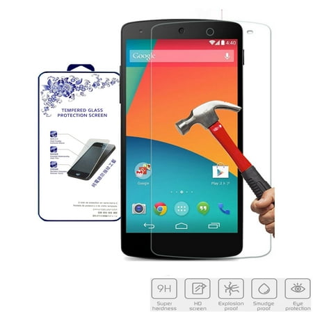 For LG Google Nexus 5 Ultra Slim Premium HD Tempered Glass Screen (Best Glass Screen Protector For Nexus 5)