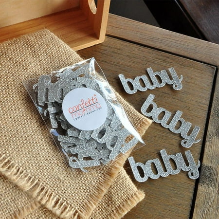Confetti For Tables Glitter Silver Baby Confetti for Baby Shower Table Decoration 25CT. Ships in 1-3 Business Days. ()