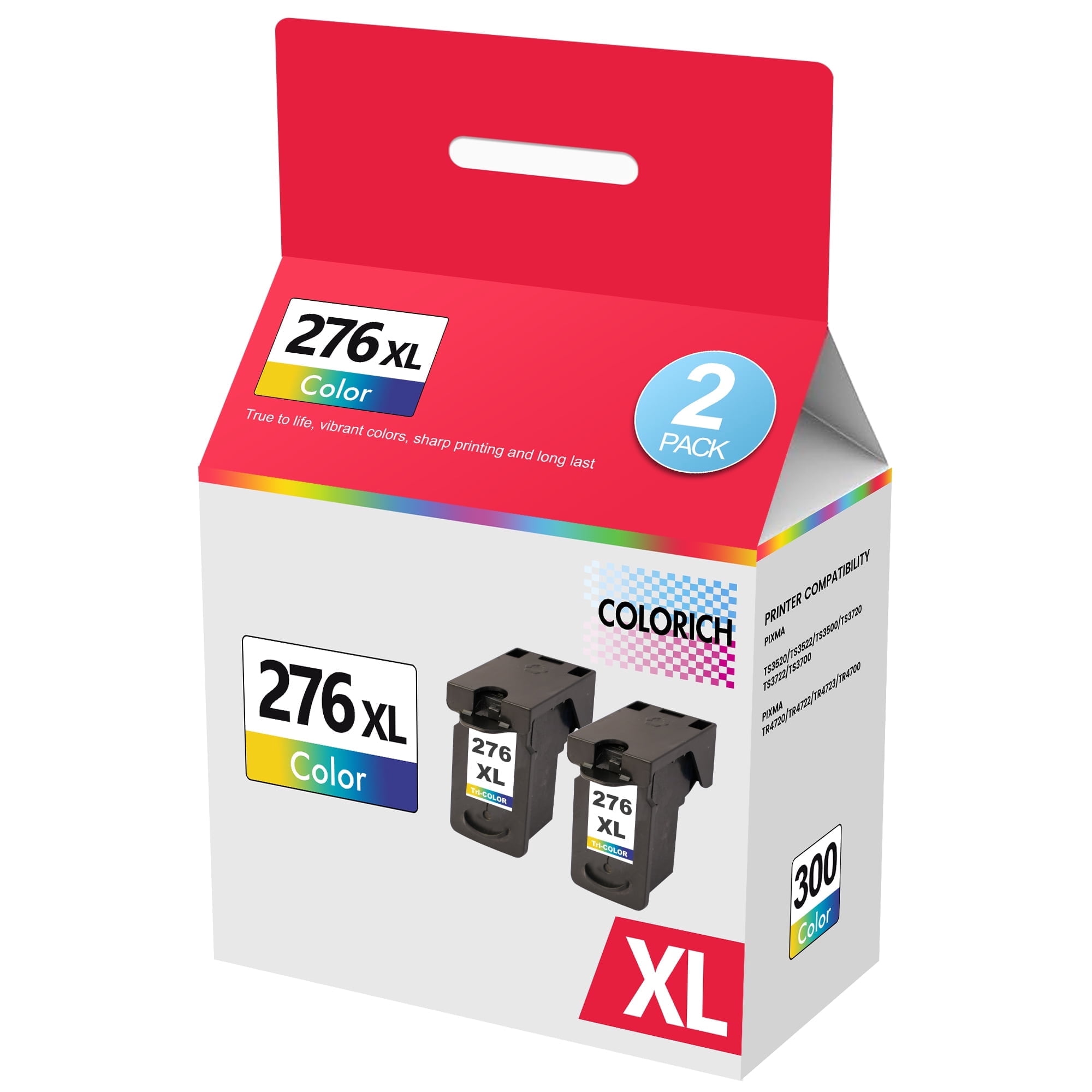 KT INK Canon TS3722 Ink Cartridge, Compatible 275XL Black, 276XL