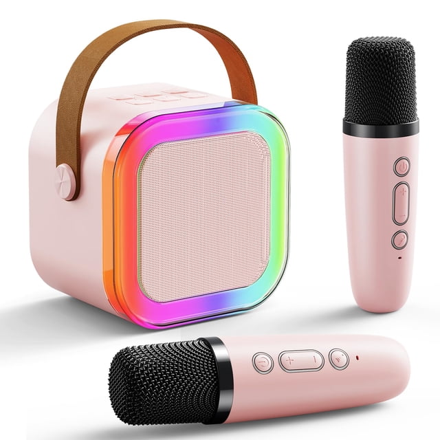 Máquina de karaoke Niskite para niñas pequeñas con 2 micrófonos