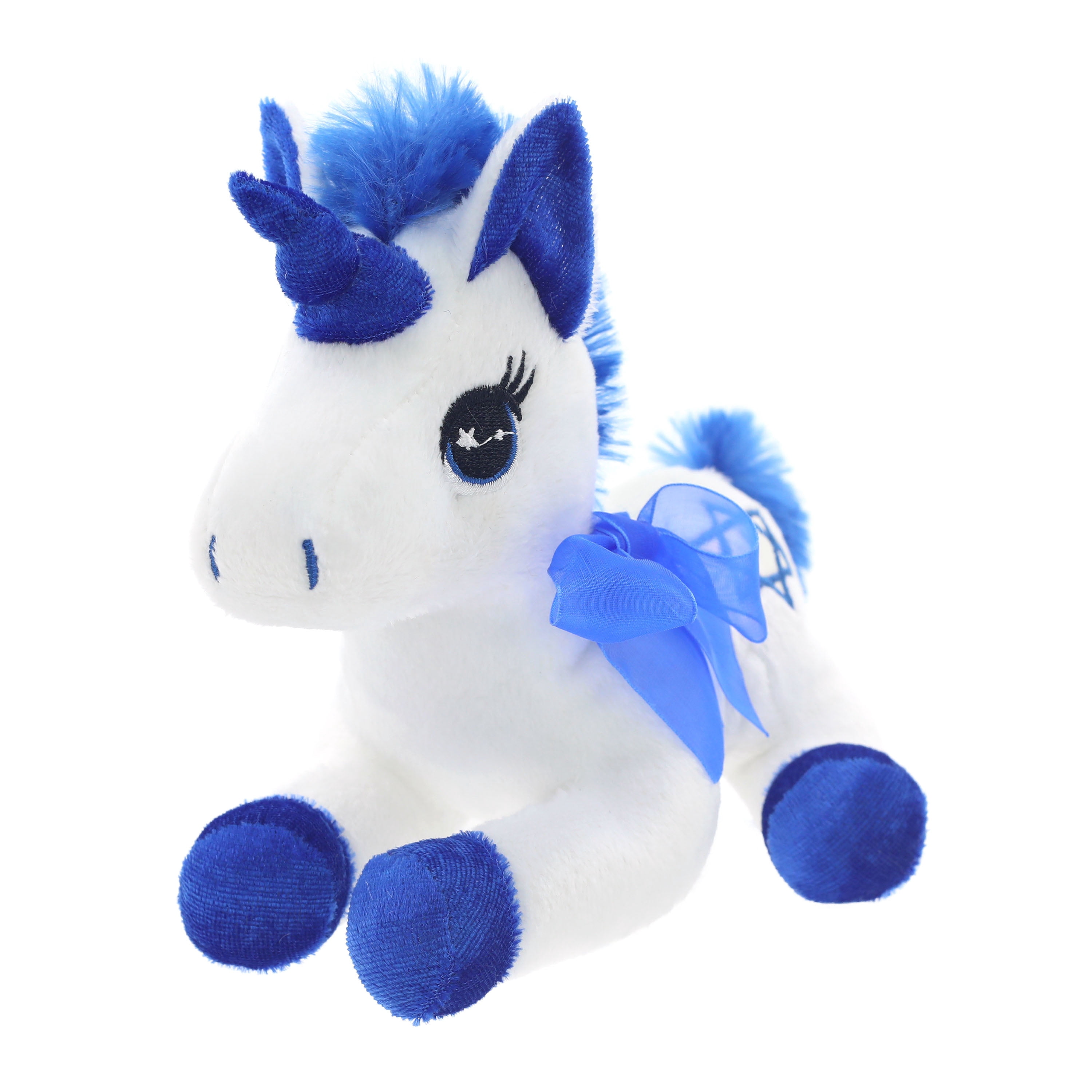 Hanukkah 7 in Plush Blue and White Unicorn, Child, Way to Celebrate