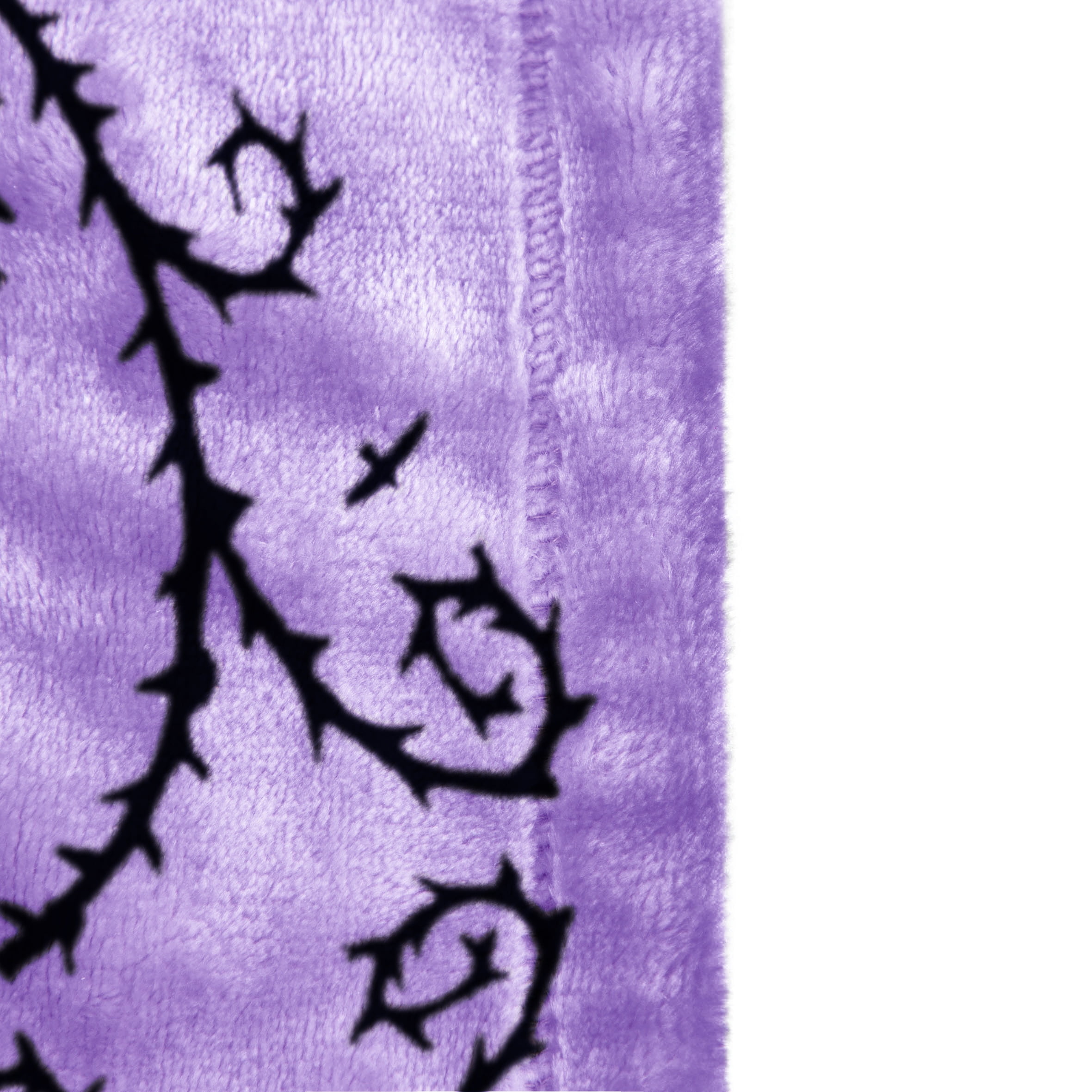 Wednesday Addams Floral Skulls 62" x 90" Silk Touch Throw Blanket, Kids, Polyester, Purple, MGM
