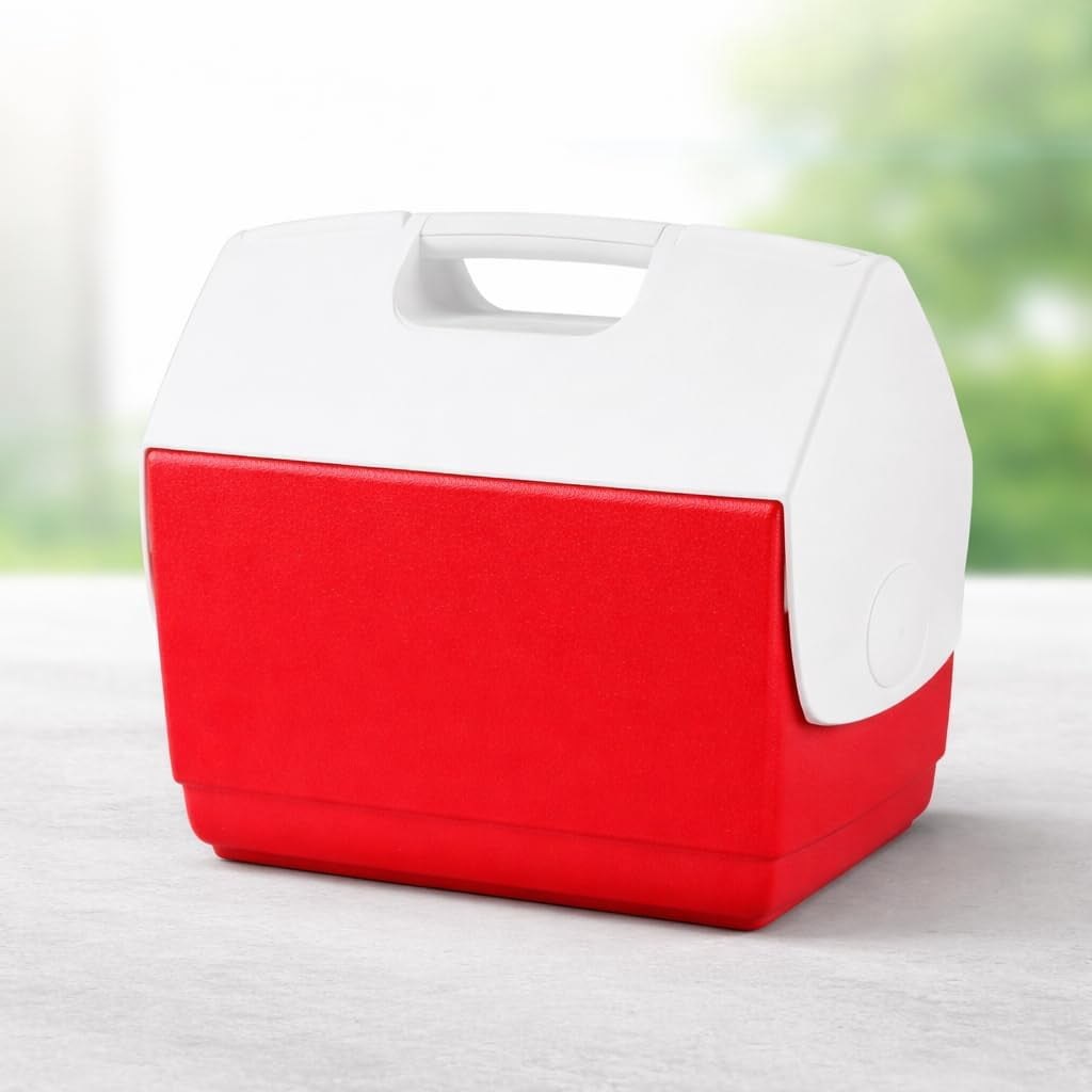 16 QT Playmate  Ice Chest Cooler – Portable Cooler for 30 Cans, Red, Durable Outdoor & Indoor Ice Storage for Camping, Sports & Travel