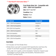 thumbnail image 2 of Front Brake Rotor Set - Compatible with 2003 - 2006 Ford Expedition 2004 2005, 2 of 2