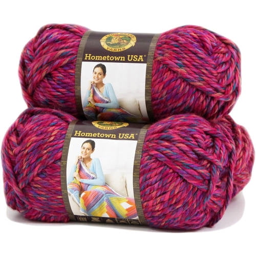 Lion Brand Yarn Hometown Phoenix Azalea Basic Super Bulky Acrylic Multicolor Yarn 3 Pack