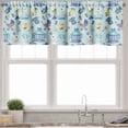 thumbnail image 3 of Ambesonne Cartoon Valance & Curtain, Crestcent Moon with Stars, 55"x30", Pale Violet Blue Yellow, 3 of 6