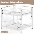 thumbnail image 2 of Harper & Bright Designs Queen over Queen Industrial Bunk Bed with Curved Guardrails, Heavy-Duty Metal Bunk Bed Frame with Under Bed Space, White, 2 of 14
