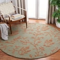 thumbnail image 2 of SAFAVIEH Soho Azalea Floral Wool Area Rug, Green/Gold, 6' x 6' Square, 2 of 10