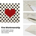 thumbnail image 6 of Valentines Pillow Covers 18x18 Inch Set of 2,Black Polka Dot Red Love Heart Throw Pillows Case,Valentine''s Day Anniversary Decorative Cushion Covers Farmhouse Outdoor Decor for Home Sofa Bed, 6 of 7