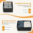 thumbnail image 4 of Aukfa 5 Drawer Dresser,Wide Chest of Drawers for Bedroom with Metal Frame for TV,Black, 4 of 6