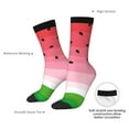 thumbnail image 4 of KLL Watermelon Print Cool Socks Men's Women's Crew Socks Funny Crazy Novelty Stockings, 4 of 6