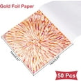 thumbnail image 6 of 50 Sheets 5.5x5.5 Gold Foil Papers Dark Goldenrod Imitation Gold Leaf Crafts Foil Paper Glitter Tin Variegated Gold Leaf Sheets for DIY DIY Gilding Crafting Nail Art Glitter Decoration, 6 of 6