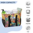 thumbnail image 5 of YAZAOO Mesh Beach Bags Totes Foldable Multiple Pockets Creatively Dancing Flamingo in Vibrant Bliss Printed, 5 of 8